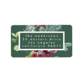 Moderne kerstfeestdag etiket (Voorkant)