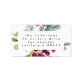 Moderne kerstfeestdag etiket (Voorkant)