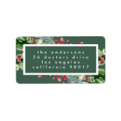 Moderne kerstfeestdag etiket (Voorkant)