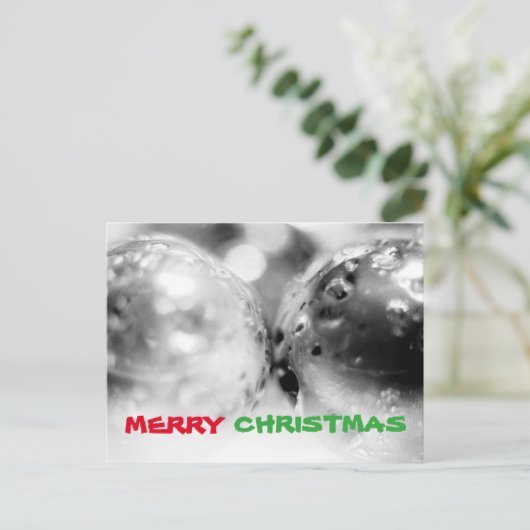 Moderne kerstfeestdag feestdagenkaart (Staand voorkant)