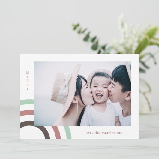 Moderne kerstfeestdag foto (Staand voorkant)