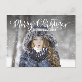 Moderne kerstfeestdag foto Briefkaart