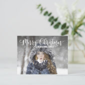 Moderne kerstfeestdag foto Briefkaart (Staand voorkant)