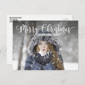 Moderne kerstfeestdag foto Briefkaart (Voorkant / Achterkant)