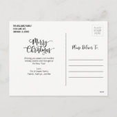 Moderne kerstfeestdag foto Briefkaart (Achterkant)