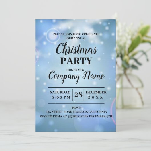 Moderne kerstfeestdag fotobedrijf kaart (Staand voorkant)