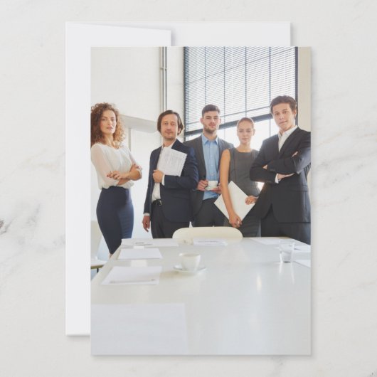 Moderne kerstfeestdag fotobedrijf kaart (Achterkant)