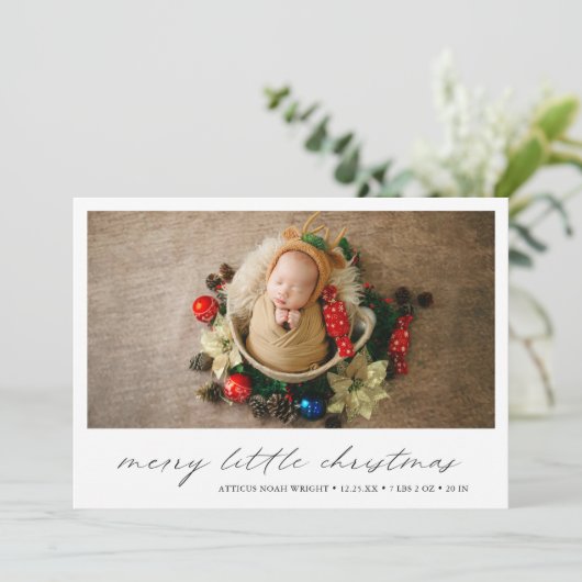 Moderne kerstfeestdag foto's aankondiging (Staand voorkant)