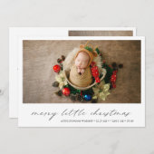 Moderne kerstfeestdag foto's aankondiging (Voorkant / Achterkant)