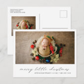 Moderne kerstfeestdag foto's aankondigingskaart (Voorkant / Achterkant)