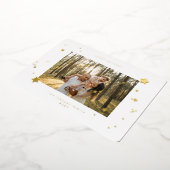 Moderne kerstfeestdag - geperste sterren folie feestdagenkaart (Gedraaid)