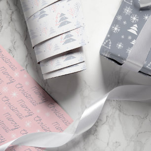 Moderne kerstfeestdag in Elegant Inpakpapier Vel