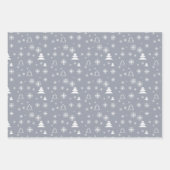 Moderne kerstfeestdag in Elegant Inpakpapier Vel (Voorkant)