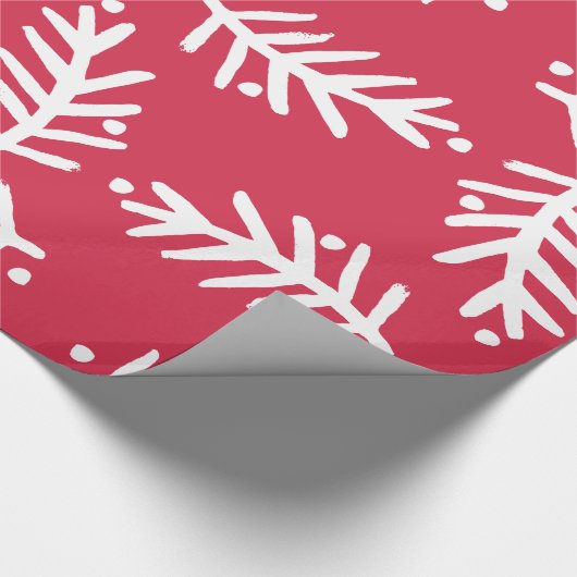 Moderne kerstfeestdag in penseel script cadeaupapier (Hoek)