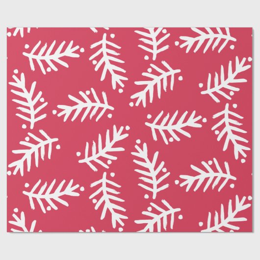 Moderne kerstfeestdag in penseel script cadeaupapier (Vlak)