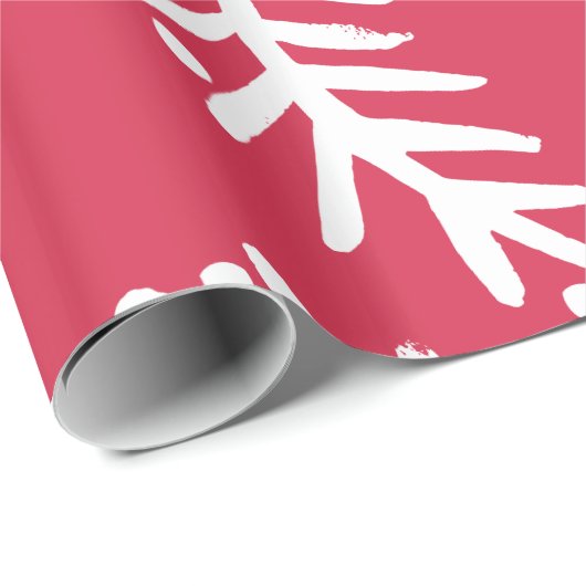 Moderne kerstfeestdag in penseel script cadeaupapier (Rol Hoek)