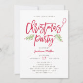 Moderne kerstfeestdag in penseel script kaart (Voorkant)