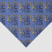 Moderne kerstfeestdag Jezus Mary Joseph Blue Tissuepapier (Detail)