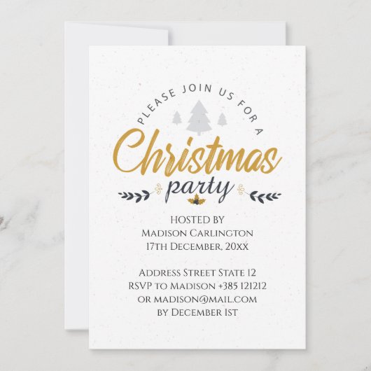 Moderne kerstfeestdag kaart (Voorkant)