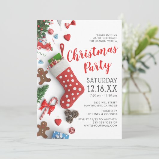 Moderne kerstfeestdag kaart (Staand voorkant)