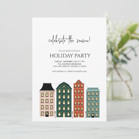 Moderne kerstfeestdag kaart (Staand voorkant)