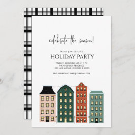 Moderne kerstfeestdag kaart