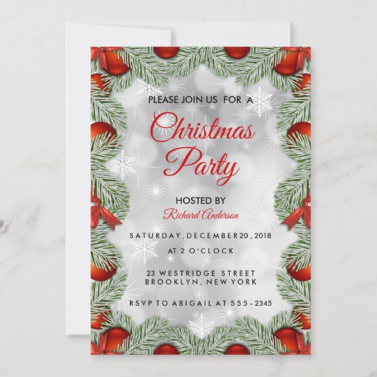 Moderne kerstfeestdag kaart (Voorkant)