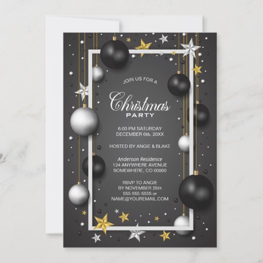 Moderne kerstfeestdag kaart (Voorkant)