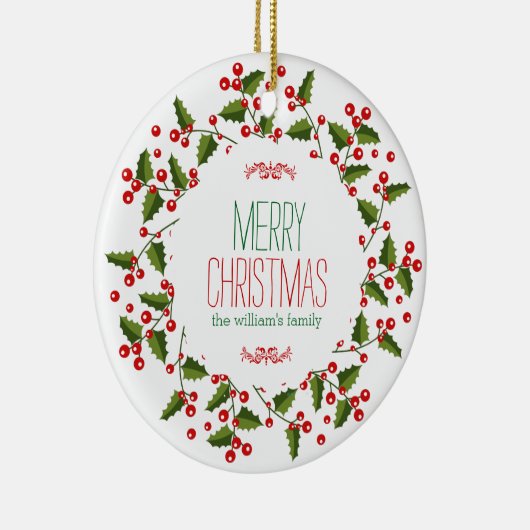 Moderne kerstfeestdag keramisch ornament (Rechts)