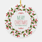 Moderne kerstfeestdag keramisch ornament (Achterkant)