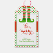 Moderne kerstfeestdag Label Cadeaulabel (Voorkant)