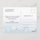 Moderne kerstfeestdag met 3 foto's briefkaart (Achterkant)