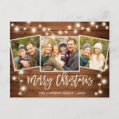 Moderne kerstfeestdag met 3 foto's briefkaart (Voorkant)