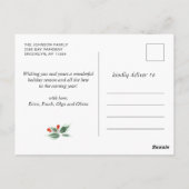 Moderne kerstfeestdag met 3 foto's briefkaart (Achterkant)