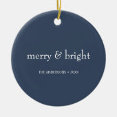 Moderne kerstfeestdag met feestdag en feestdag met keramisch ornament (Voorkant)