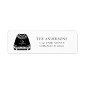 Moderne kerstfeestdag met feestdag etiket (Voorkant)