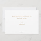 Moderne kerstfeestdag met feestdag voor vrolijk ke feestdagenkaart (Achterkant)