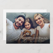 Moderne kerstfeestdag met feestdag voor vrolijk ke feestdagenkaart (Voorkant / Achterkant)