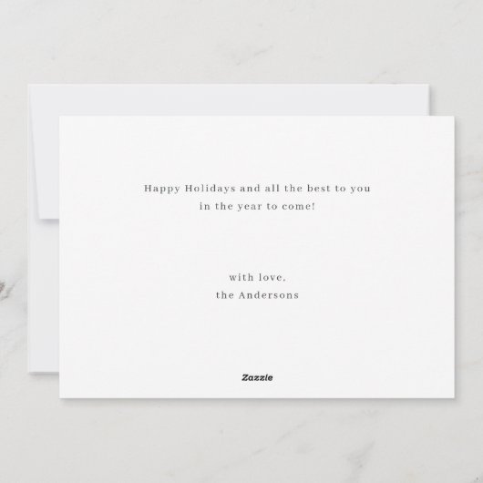 Moderne kerstfeestdag met feestdag voor vrolijk ke feestdagenkaart (Achterkant)