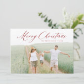 Moderne kerstfeestdag met feestdag voor vrolijk ke feestdagenkaart (Staand voorkant)