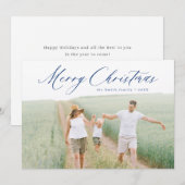 Moderne kerstfeestdag met feestdag voor vrolijk ke feestdagenkaart (Voorkant / Achterkant)