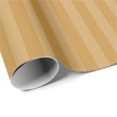 Moderne kerstfeestdag met Gold Tonal Stripe Cadeaupapier (Rol Hoek)