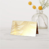 Moderne kerstfeestdag met gouden sterren Pine Tree Plaatskaartje (Achterkant)