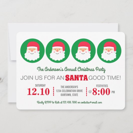 Moderne kerstfeestdag met kerstmis kaart (Voorkant)