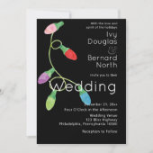 Moderne kerstfeestdag met kerstverlichting aankondiging (Voorkant)