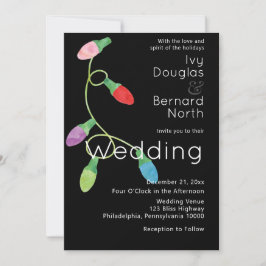 Moderne kerstfeestdag met kerstverlichting aankondiging