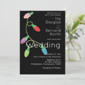 Moderne kerstfeestdag met kerstverlichting aankondiging (Staand voorkant)