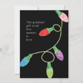 Moderne kerstfeestdag met kerstverlichting aankondiging (Achterkant)