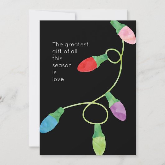 Moderne kerstfeestdag met kerstverlichting aankondiging (Achterkant)