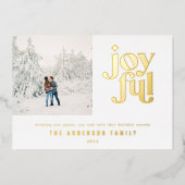 Moderne kerstfeestdag met minimale Folie Kaart (Voorkant)